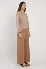 Oriane Sparkle V-Neck Knit - Gold