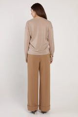 Oriane Sparkle V-Neck Knit - Gold