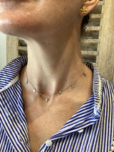 Silver Mini Cross Necklace - Crystal & Plain Cross