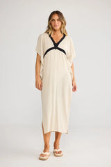 Luma Kaftan - Natural with Black