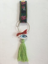 Greek Mati Charm - Green Tassel