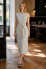Turning Point Dress- Ivory Spot