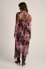 Isla Wrap Dress - Dark Flower Print
