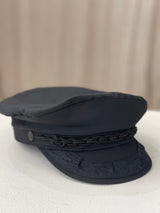 Greek fishermans hat in black. 100% cotton. Made in Greece.