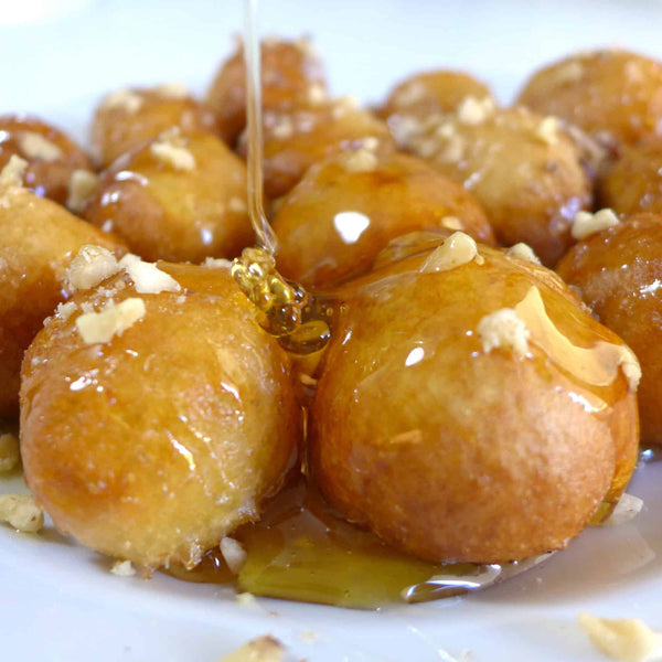Loukoumades Recipe (Greek donuts with honey and walnuts)