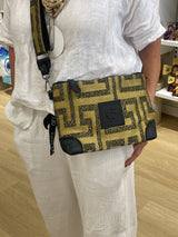 KIRKI #IV Handbag - Greek key - Gold and Black