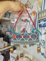 Multicoloured Handmade Vintage Greek Tapestry Gouri/Decor Item