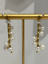 ΙΩΣΗΦΙΝΑ Designer Earrings - Sterling Silver, 18 Karat Gold Plated with Fresh Water Pearls