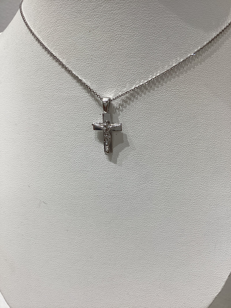 Sterling Silver Jesus on Cross Necklace