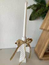 Ceramic White Cross Candle Holder