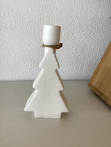 Ceramic White Christmas Tree Candle Holder