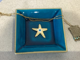 Starfish Blue Ceramic Plate