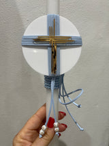 LAMBATHA DELUXE BLUE CROSS EASTER CANDLE