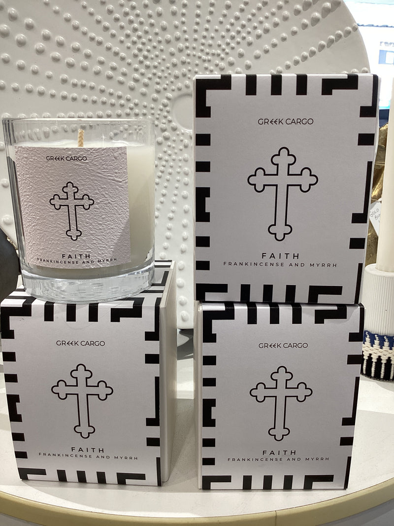 FAITH - Frankincensense and Myrrh Soy Candle by Greek Cargo