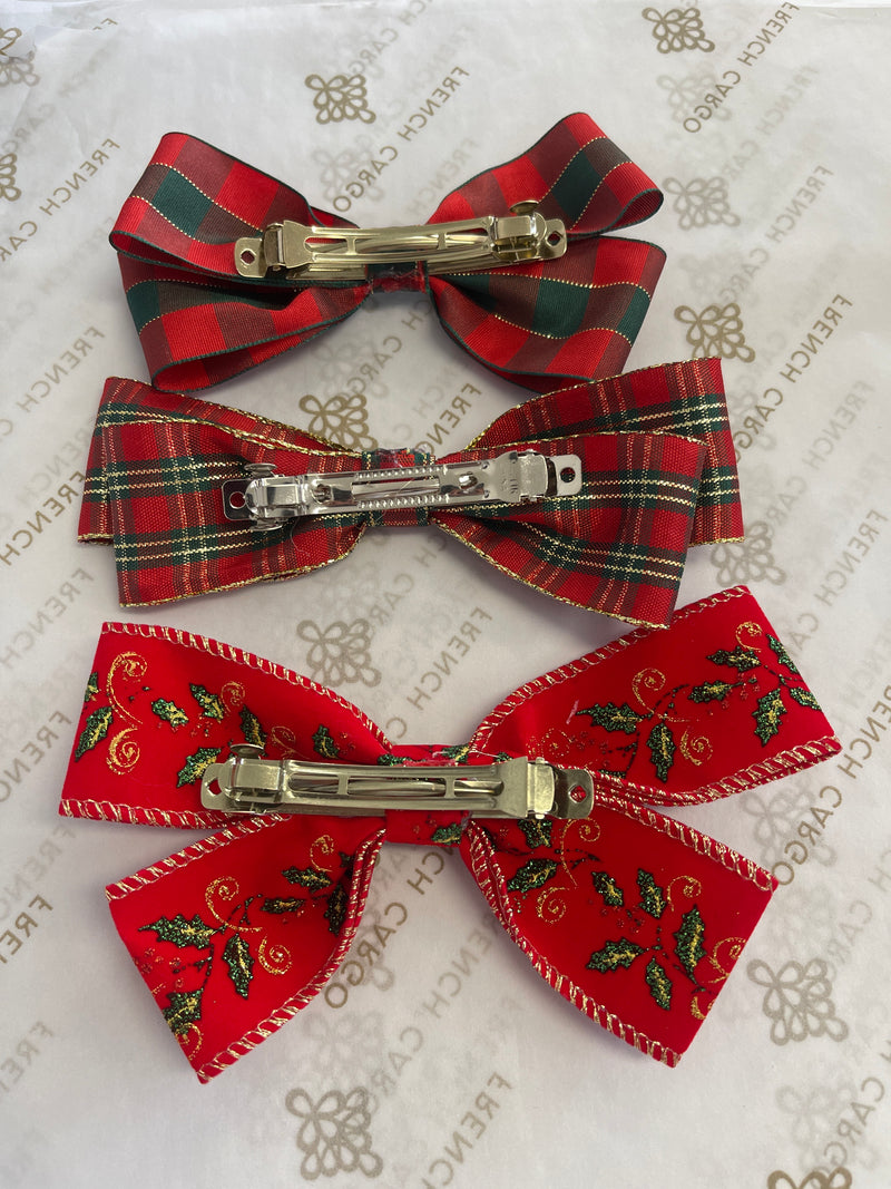 Hand Made Christmas Hair Bows