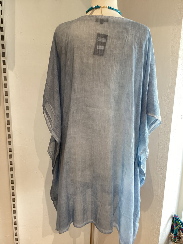 Milos blue short kaftan