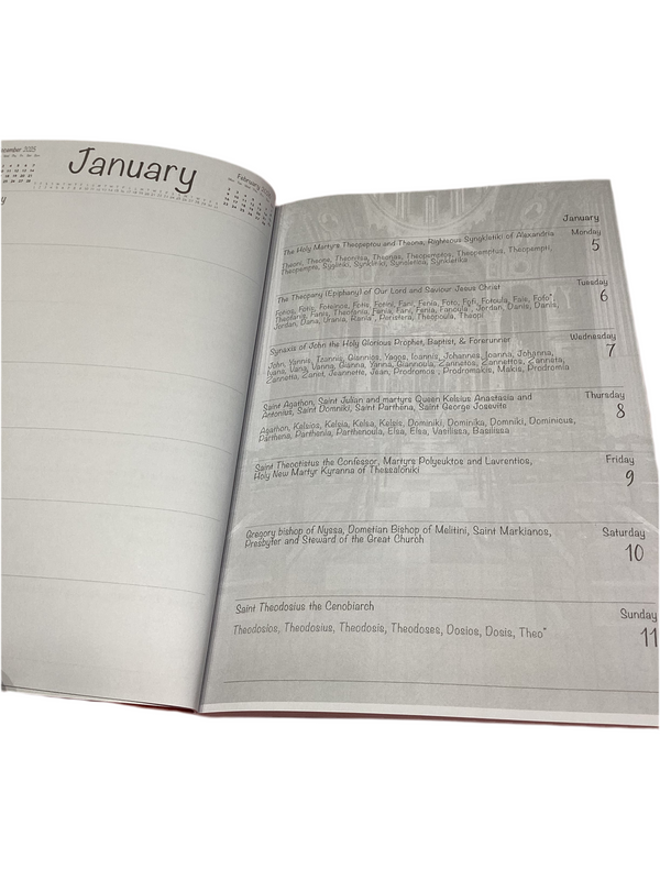 2026 Greek planner/ English Diary - Religious Icons cover
