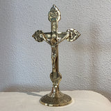 Brass Cross with Jesus