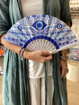 Greece Almond Mati Fan (Evil Eye) - Various