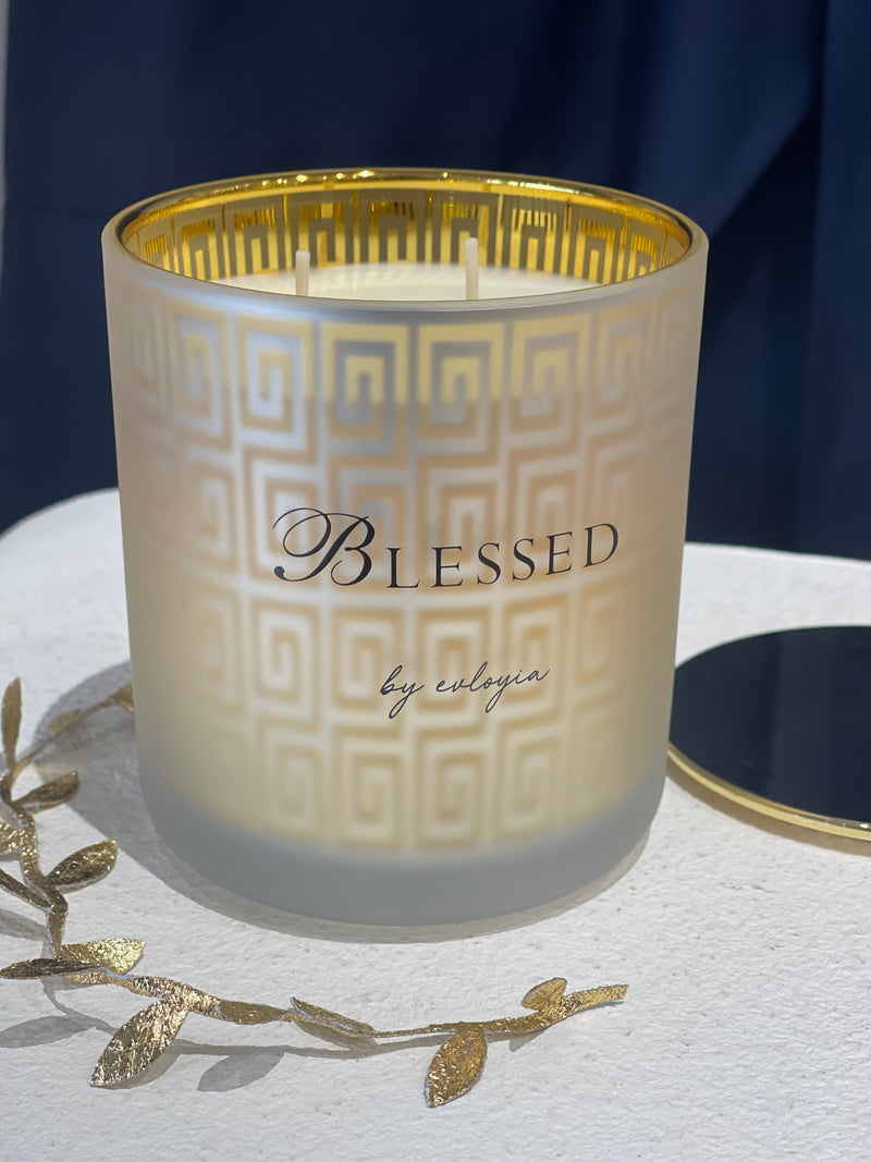 Blessed SOY CANDLE by Evlogia - Frankincense, Patchouli & Sandalwood