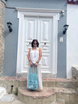 Greece Woven Bag - Cream or Sky Blue