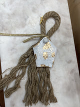 Rope Tassel Gouri -  White and Gold house - Good luck charm decor)