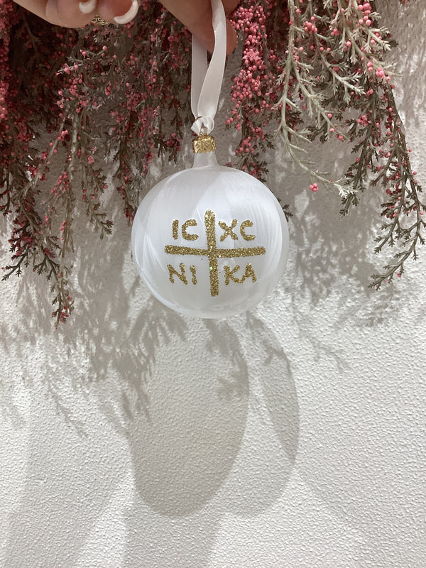 NIKA Hand Blown Glass Bauble - Gold