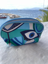 Greek Summer Small Pouch - Evil Eye Design