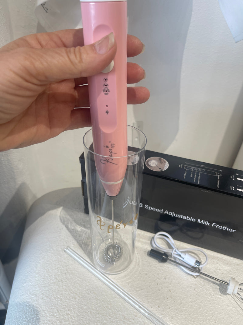 USB Portable Milk Frappe Frother  - PINK