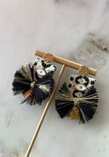 MYTHOS EARRINGS - Black White and Gold