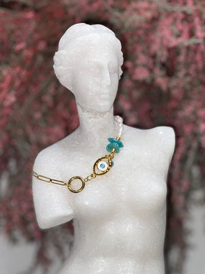 AGERI BRACELET - Mati With Fresh Water Pearls