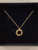 Sterling Silver Gold Olive Wreath Necklace