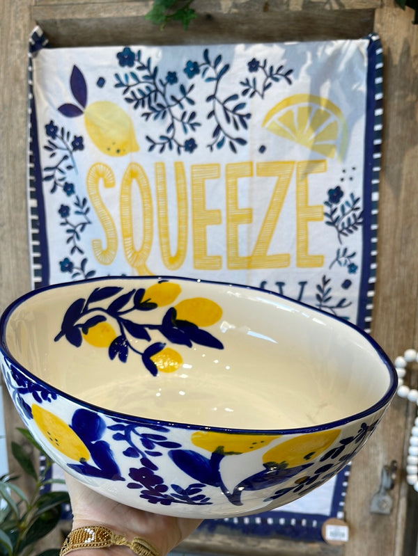 Ceramic salad bowl - Lemons