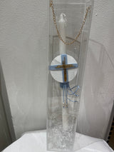 LAMBATHA DELUXE BLUE CROSS EASTER CANDLE