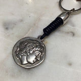 Leather Alexander the Great key ring
