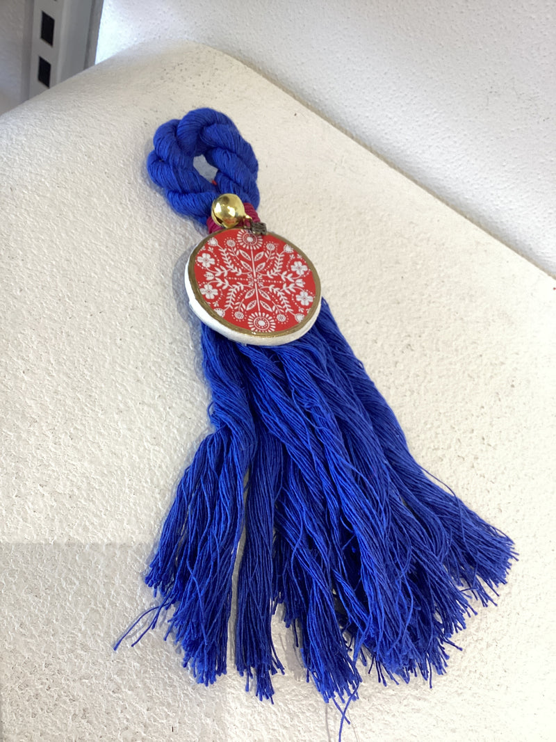 Blue and Red Christmas Gouri - Good luck Charm