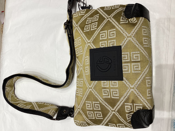 KIRKI #8 Gold and White Greek Handbag