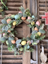 Lux Pastel Egg Wreath - 51cm