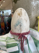 Handmade Ceramic Decoupage Rabbit Greek Easter Egg