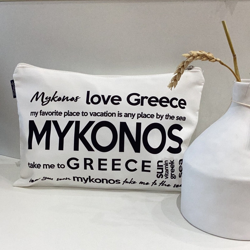 Mykonos white pouch bag