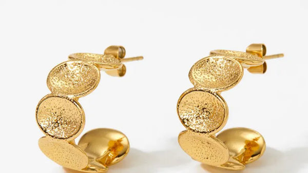 Amalfi Gold Earrings -  by Pathos