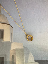 Sterling Silver Gold Olive Wreath Necklace