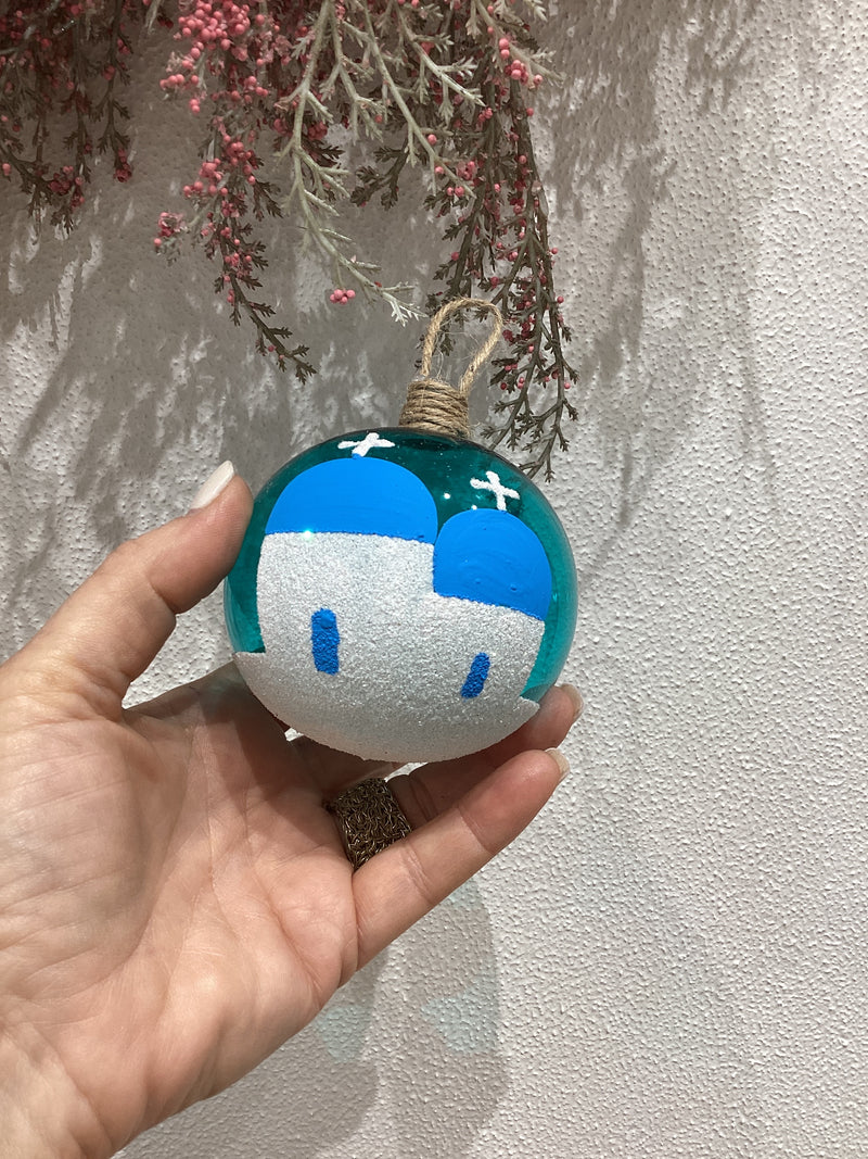 Hand Blown Glass Bauble Santorini