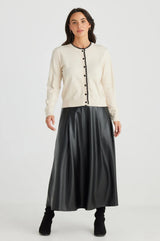Concrete Jungle Skirt - Black Faux Leather