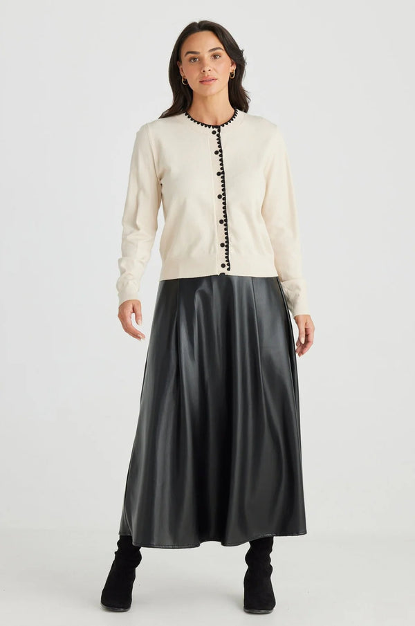 Concrete Jungle Skirt - Black Faux Leather