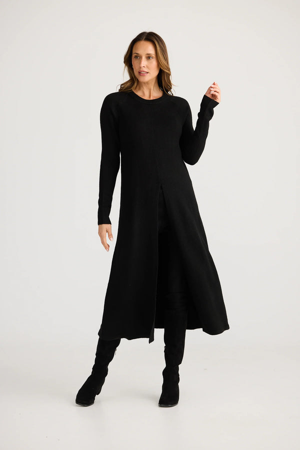 Dandelion Long Knit Top - Black