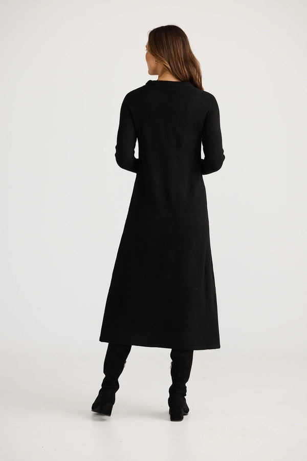 Dandelion Long Knit Top - Black