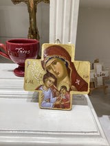 CROSS WITH MOTHER MARY AND BABY JESUS