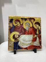 Extra large slate Icon with Jesus Christ after Crucifixion