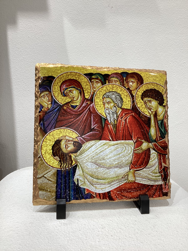 Extra large slate Icon with Jesus Christ after Crucifixion